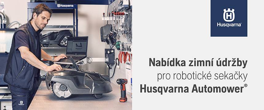 Posezónní servis robotických sekaček